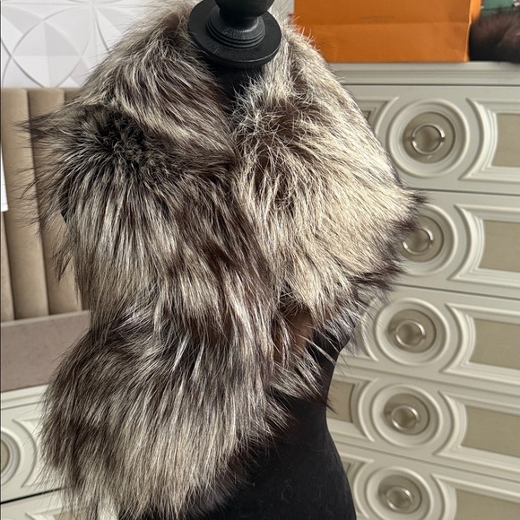 Genuine Fox fur wrap scarf EMBA - Picture 15 of 16